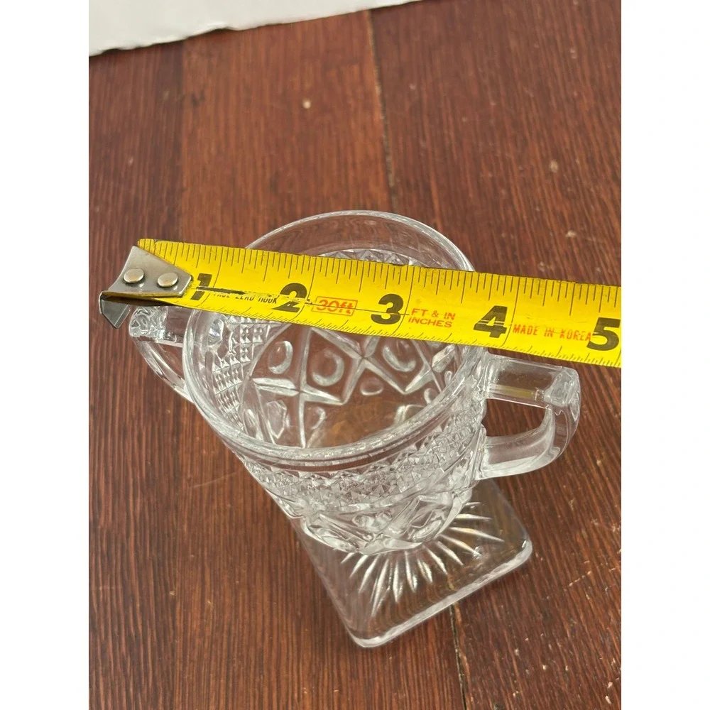 Imperial Glass Cape Cod Clear Pressed Glass Creamer and Sugar Bowl Set Vintage